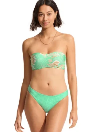 Seafolly Eden Bustier Bandeau Bikini Mint Clearance