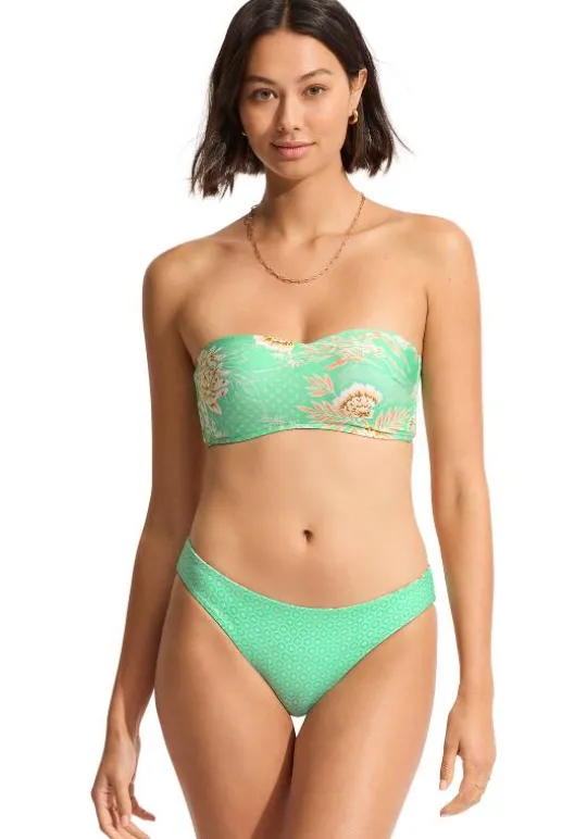 Seafolly Eden Bustier Bandeau Bikini Mint Clearance