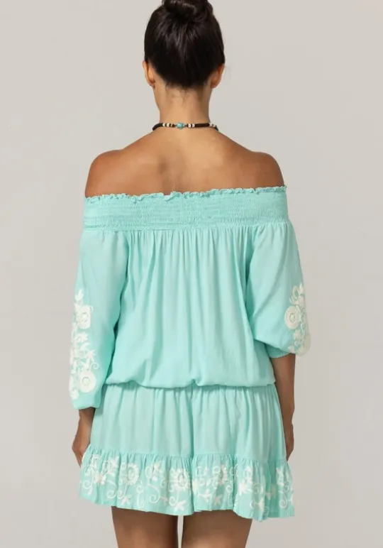 Miss June Eleyna Dress Aqua Sale