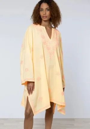 Juliet Dunn Embroidered Kaftan Melon Sale