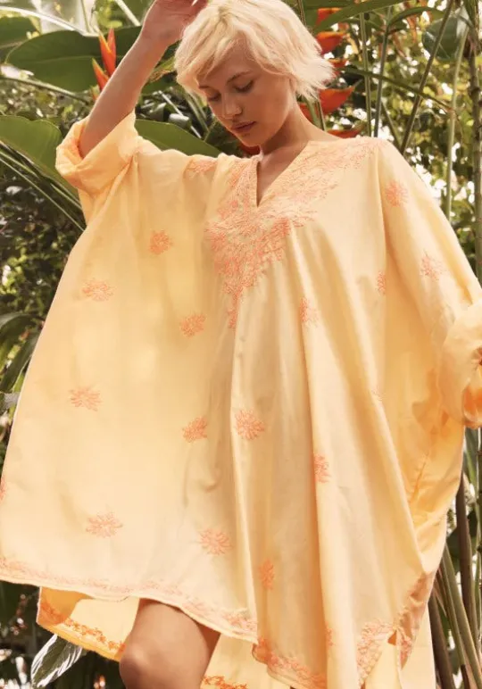 Juliet Dunn Embroidered Kaftan Melon Sale