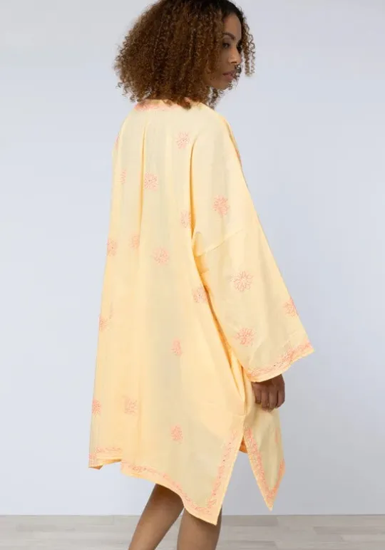 Juliet Dunn Embroidered Kaftan Melon Sale