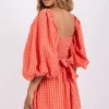 Sundress Emilia Jumpsuit Gingham Coral CoralGingham Best