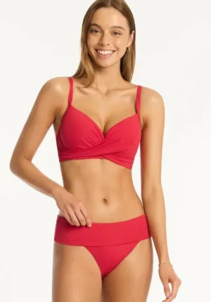 Sea Level Essentials Bikini Red Sale