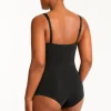 Sea Level Essentials Boyleg Swimsuit Black Discount