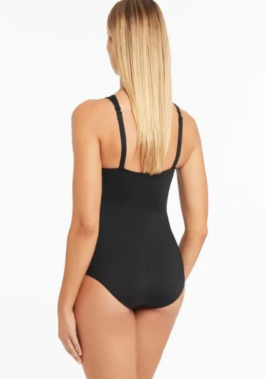 Sea Level Essentials High Neck Swimsuit Black Discount