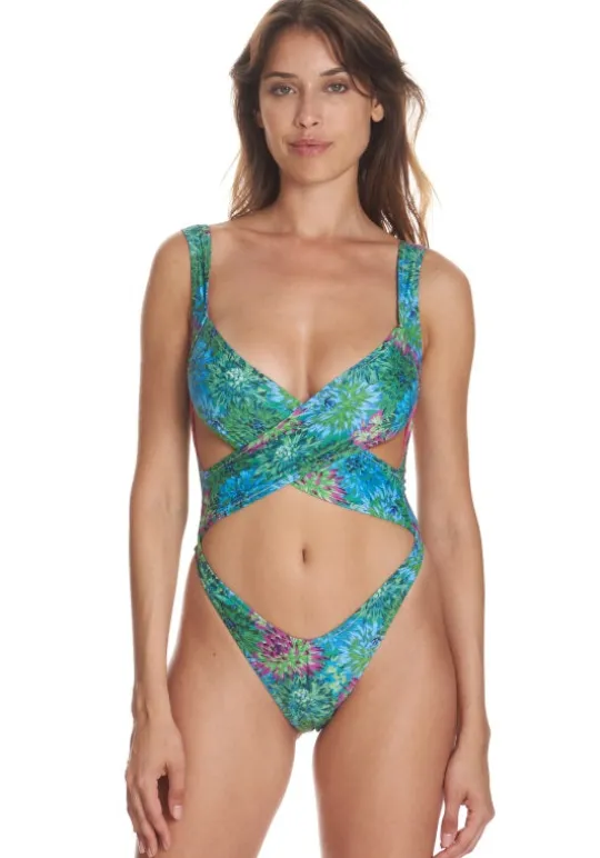 Reina Olga Exotica Swimsuit Green Flowers Best