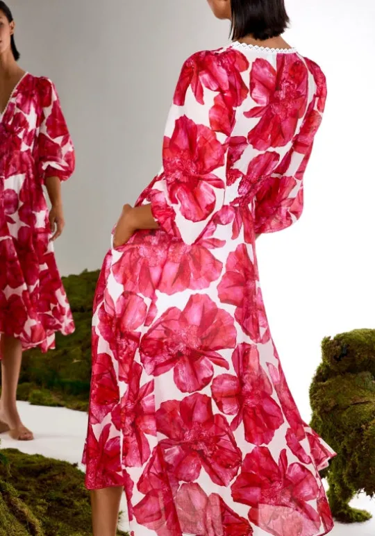 Charo Ruiz Fata Long Dress White Blossom WhiteBlossom Discount