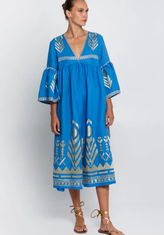 Greek Archaic Kori Feather Midi Kaftan Sale