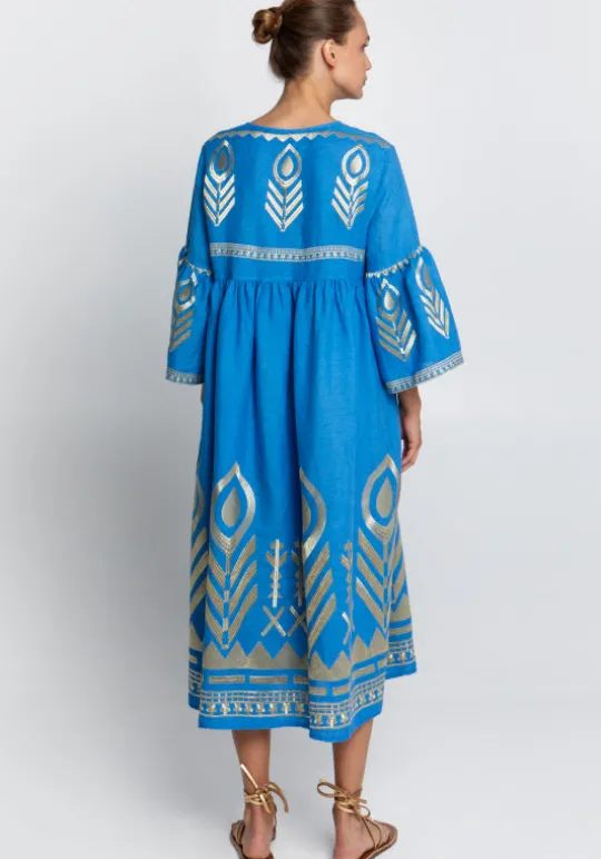 Greek Archaic Kori Feather Midi Kaftan Sale
