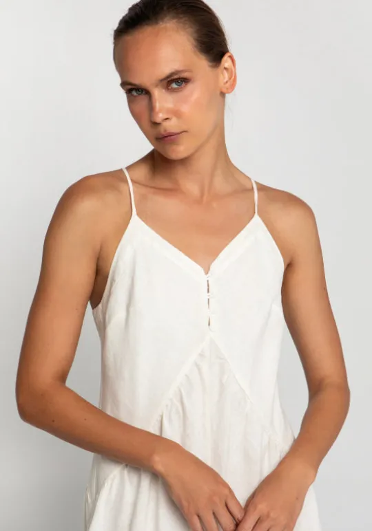 Greek Archaic Kori Feather Strappy Maxi Dress Outlet