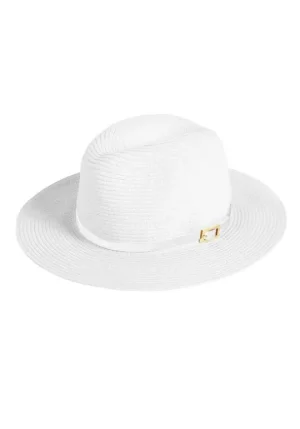 Melissa Odabash Fedora Hat White/White Fashion