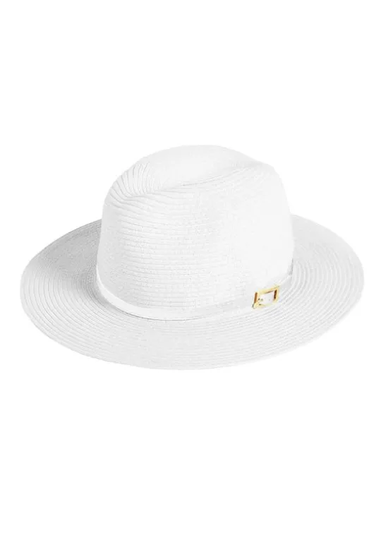 Melissa Odabash Fedora Hat White/White Fashion