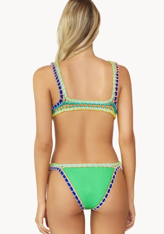 PQ Swim Ferrarini Triangle Bikini Green Hot