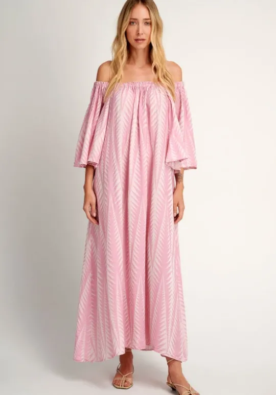 Pearl & Caviar Finikas Off Shoulder Dress Outlet