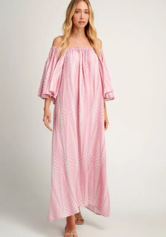 Pearl & Caviar Finikas Off Shoulder Dress Outlet