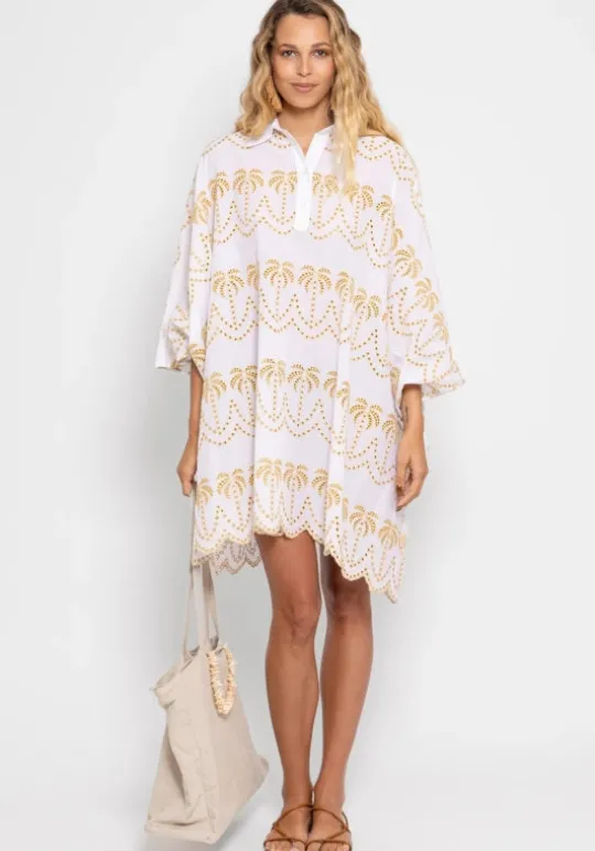 Sundress Flora Kaftan White/Gold Hot