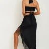 Pitusa Fringe Sarong Black Fashion