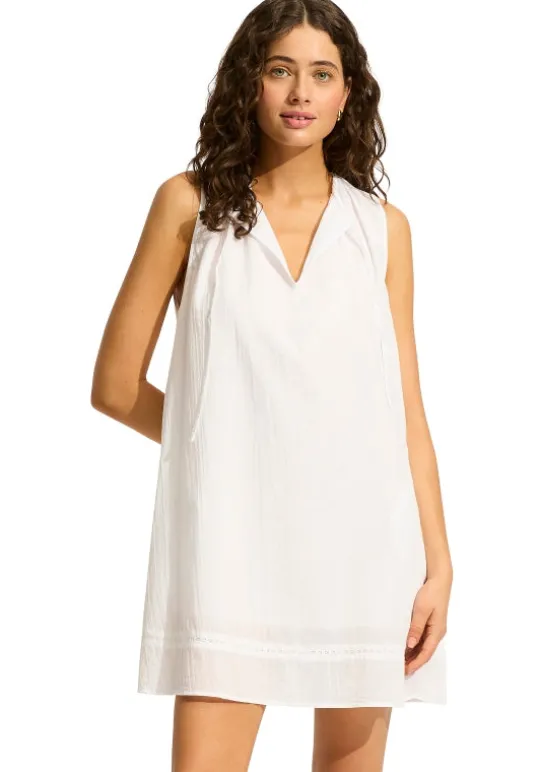 Seafolly Gathered Neck Mini Dress Online