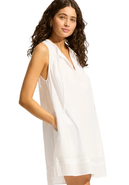 Seafolly Gathered Neck Mini Dress Online