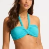 Seafolly Goddess Bandeau Bikini Blue Atoll Fashion