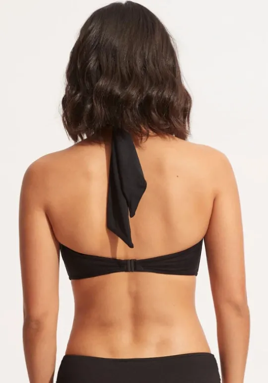 Seafolly Goddess Bandeau Bikini Black Hot