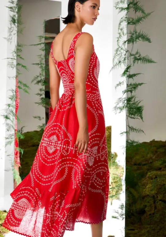Charo Ruiz Graba Long Dress Red Nelum Best