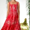 Charo Ruiz Graba Long Dress Red Nelum Best