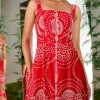 Charo Ruiz Graba Long Dress Red Nelum Best