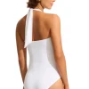 Seafolly Halter Bandeau Swimsuit White Hot