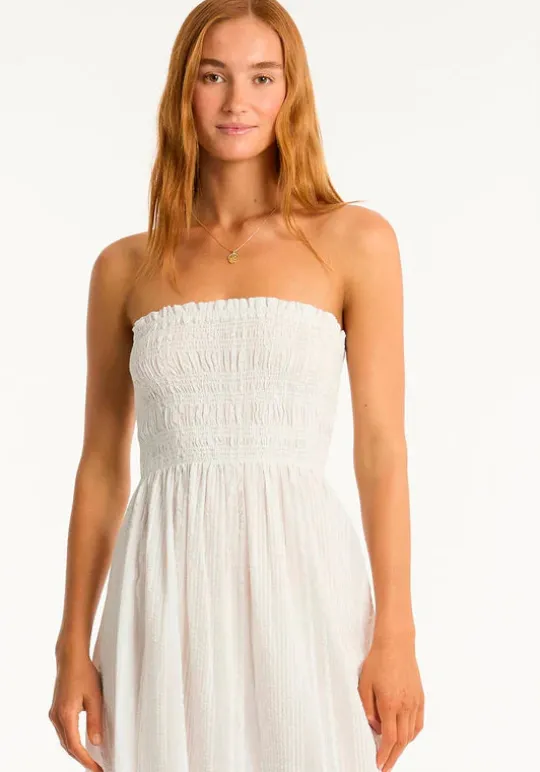 Sea Level Heatwave Bandeau Dress White Fashion