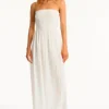 Sea Level Heatwave Bandeau Dress White Fashion