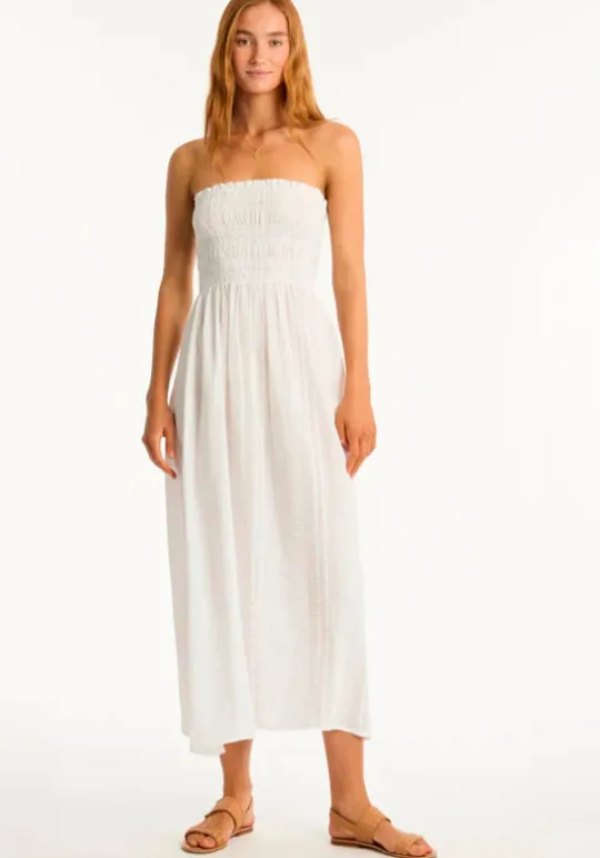 Sea Level Heatwave Bandeau Dress White Fashion
