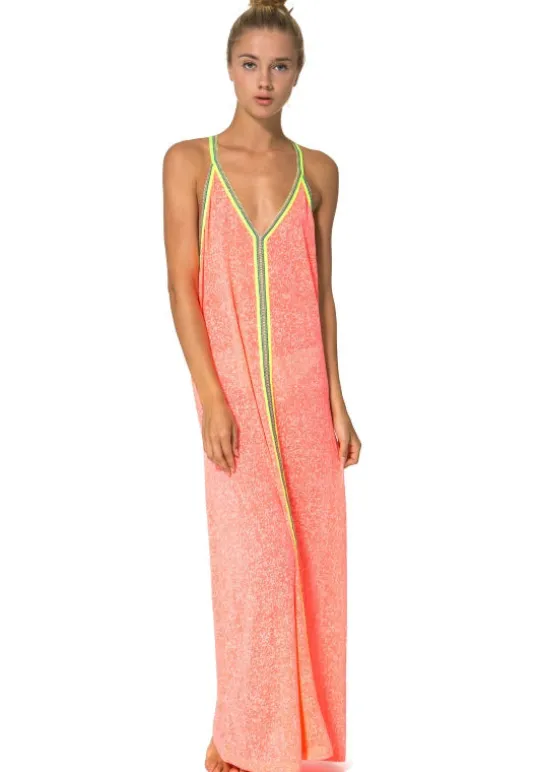 Pitusa Inca Maxi Sun Dress Watermelon Fashion