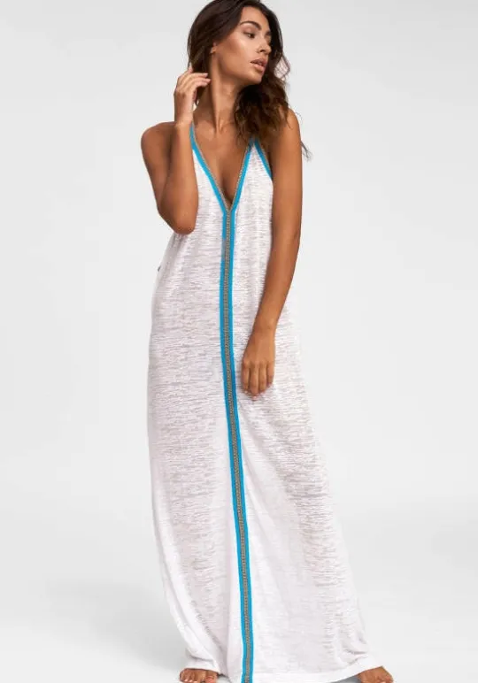 Pitusa Inca Maxi Sun Dress White Hot