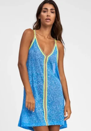 Pitusa Inca Mini Dress Blue Outlet