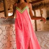 Pitusa Inca Slip Dress Hot Pink Hot