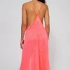 Pitusa Inca Slip Dress Hot Pink Hot