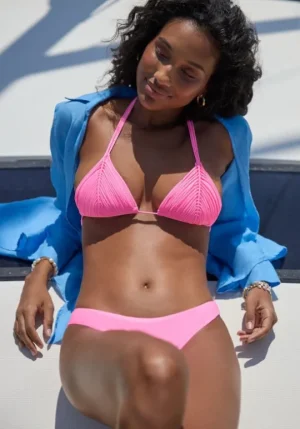 PQ Swim Isla Triangle Bikini Vivid Pink Discount