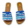 De Siena Italia Beaded Sandals Blue Sale