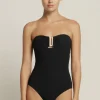 JETS Swimwear Jetset Bandeau Swimsuit Black Hot
