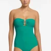 JETS Swimwear Jetset Bandeau Swimsuit Mineral Fashion