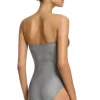 JETS Swimwear Jetset Bandeau Swimsuit Silver Outlet