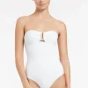 JETS Swimwear Jetset Bandeau Swimsuit White Discount