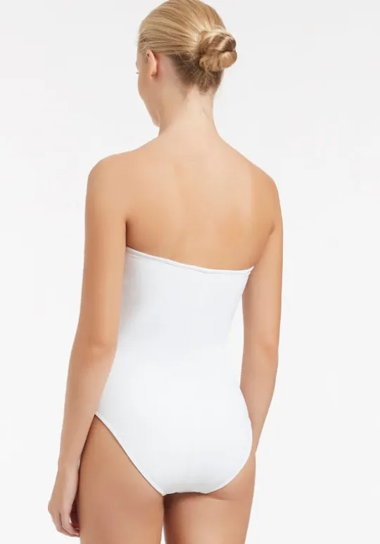 JETS Swimwear Jetset Bandeau Swimsuit White Discount