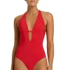 JETS Swimwear Jetset Deep V Swimsuit Rosso Sale