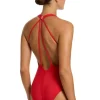 JETS Swimwear Jetset Deep V Swimsuit Rosso Sale