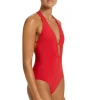 JETS Swimwear Jetset Deep V Swimsuit Rosso Sale