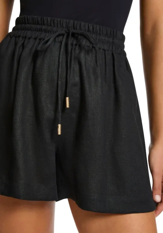 JETS Swimwear Jetset Linen Short Black Clearance