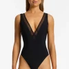 JETS Swimwear Jetset Lure Plunge Swimsuit Black Discount
